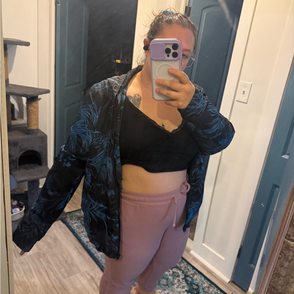 H&M Black and Blue Windbreaker